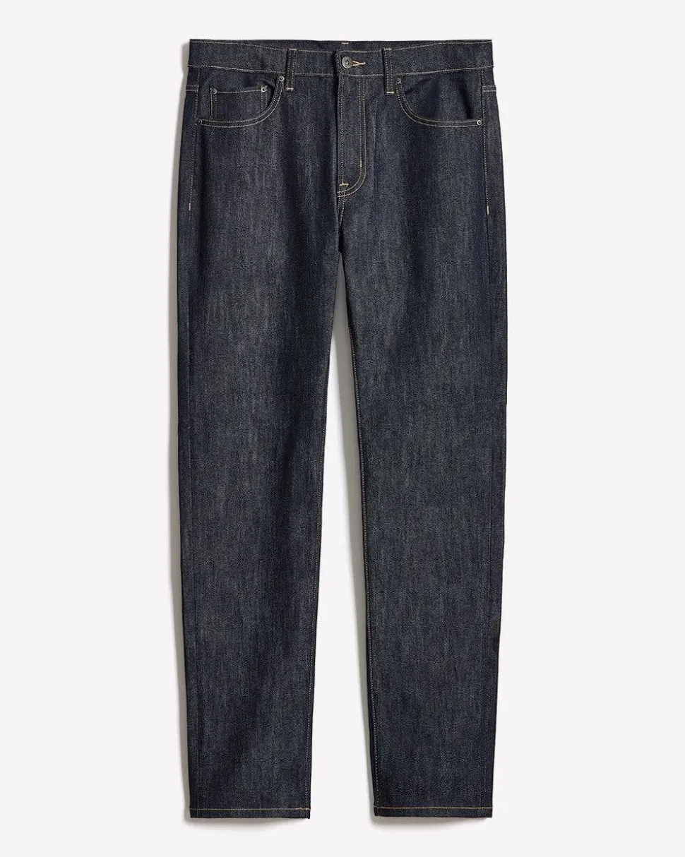 Dark-Wash Straight-Leg Jeans