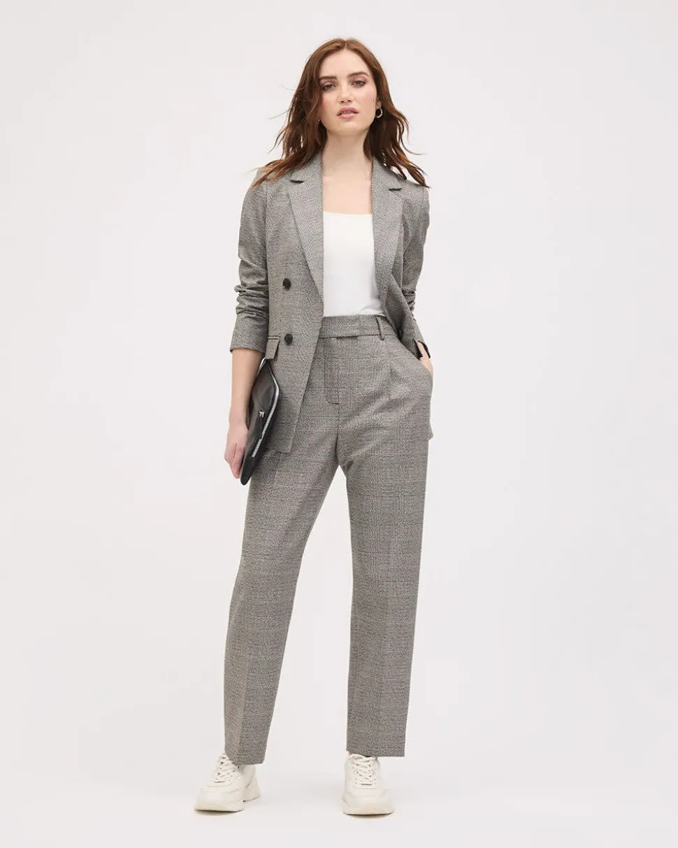 Double-Breasted Open Blazer