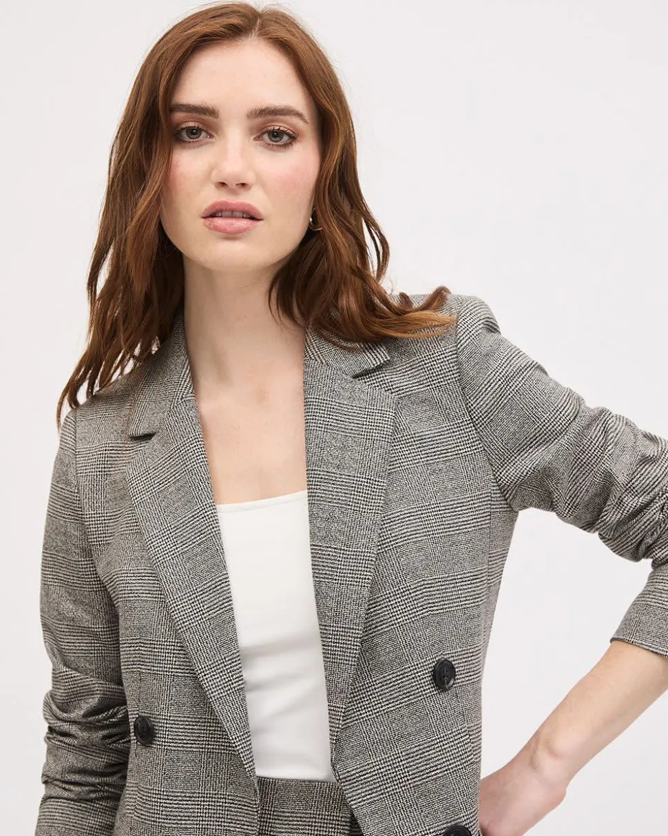 Double-Breasted Open Blazer