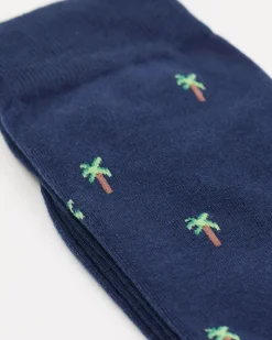 Dress Socks with Palm Trees