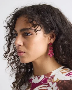 Earrings with Raffia Pendants