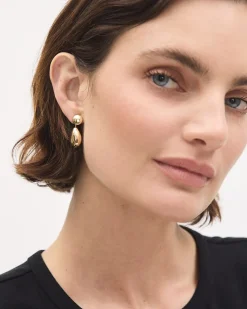 Earrings with Teardrop Pendants