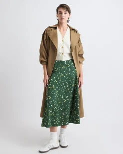 Elbow-Sleeve Buttoned-Down Cardigan