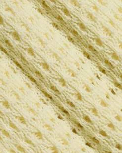 Elbow-Sleeve Crochet Henley Sweater