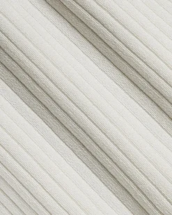 Elbow-Sleeve Ribbed Sweater