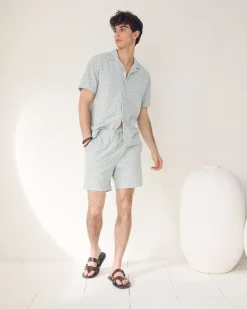 Embroidered Short with Elastic Waistband