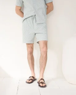 Embroidered Short with Elastic Waistband