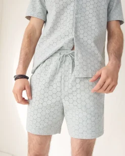 Embroidered Short with Elastic Waistband