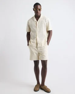 Embroidered Short with Elastic Waistband