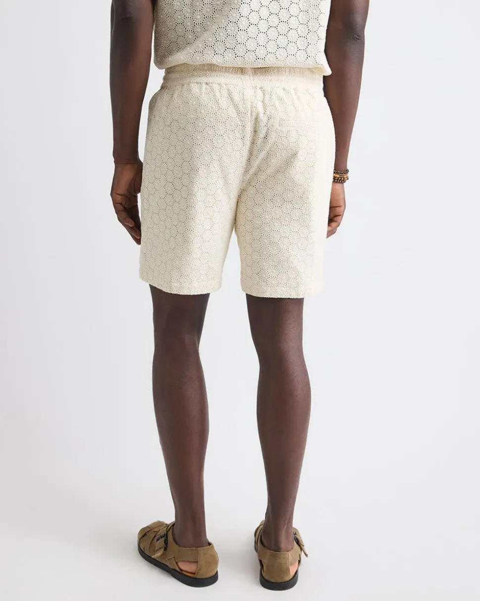 Embroidered Short with Elastic Waistband