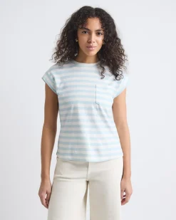 Extended-Sleeve Crew-Neck Linen-Blend Top