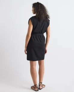 Extended-Sleeve Dress with Removable Belt