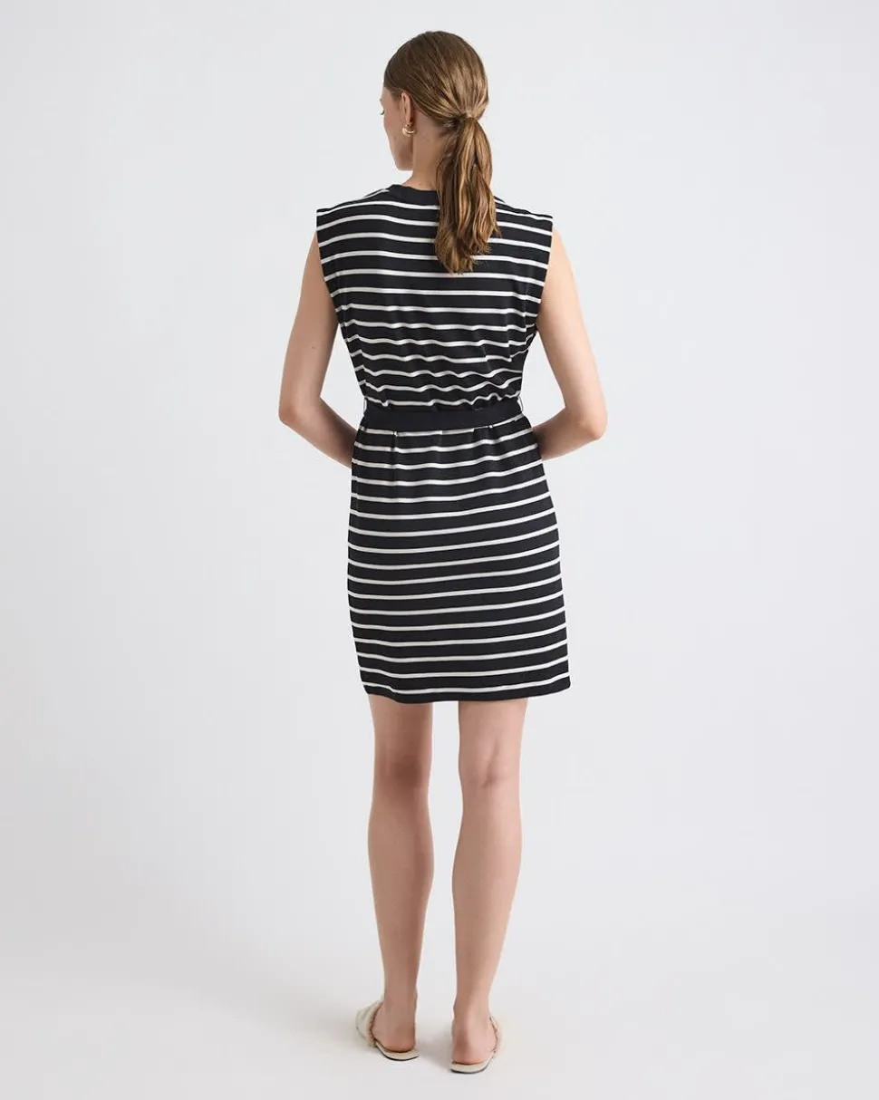 Extended-Sleeve Dress with Removable Belt