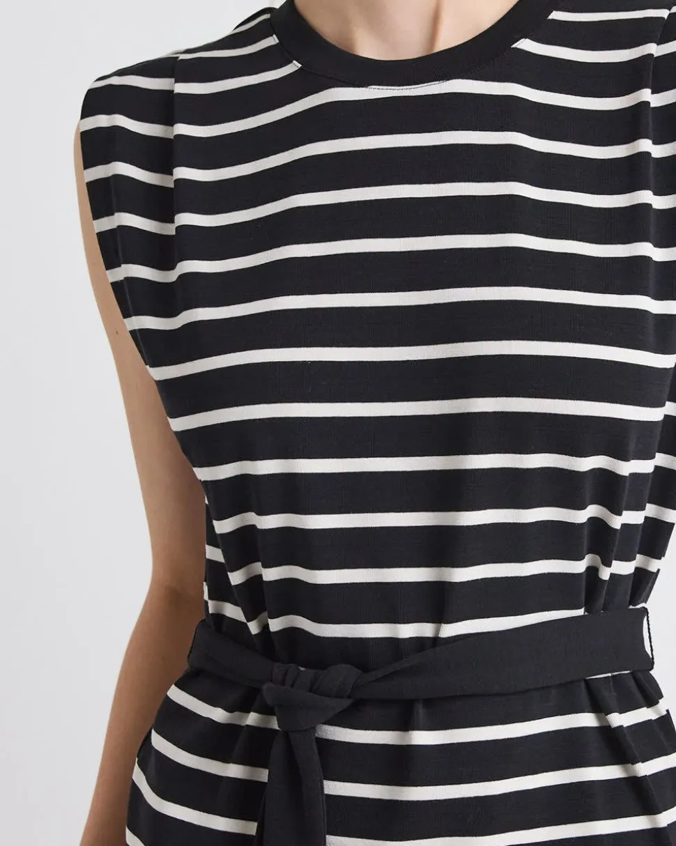 Extended-Sleeve Dress with Removable Belt
