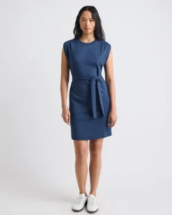 Extended-Sleeve Dress with Removable Belt