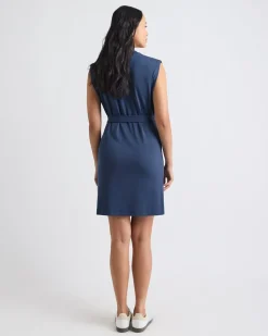 Extended-Sleeve Dress with Removable Belt