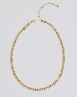 Golden Leaf Link Necklace
