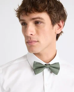 Green Textured Bow Tie