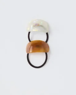 Hair Elastics with Acrylic Plate - Set of 2