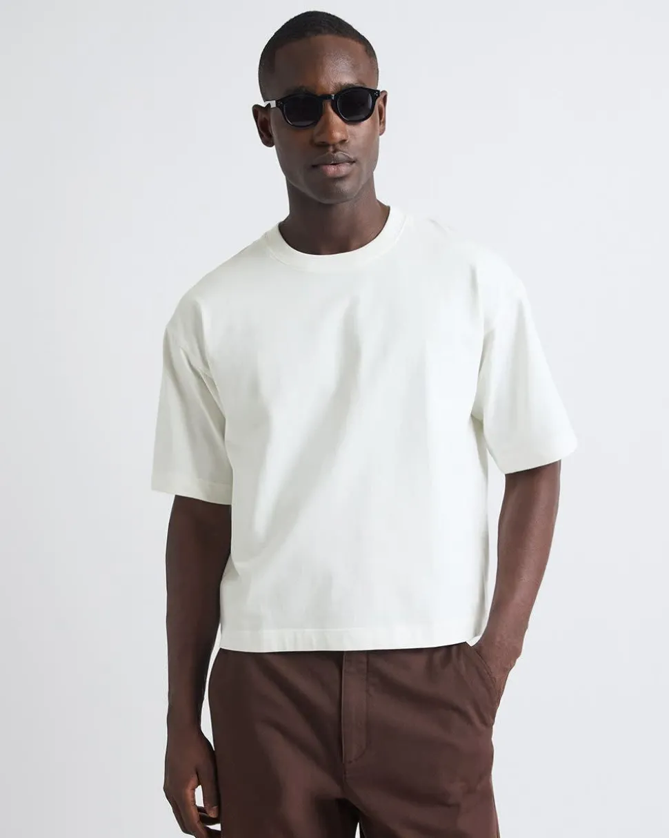 Heavy Oversized Crew-Neck Cropped Tee