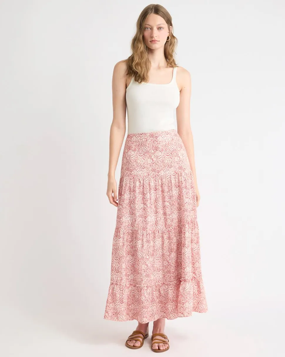 High-Rise A-Line Maxi Skirt