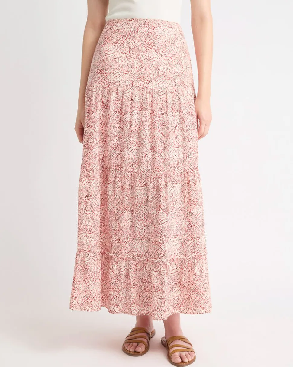 High-Rise A-Line Maxi Skirt