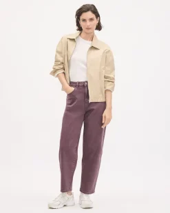 High-Rise Barrel Jeans