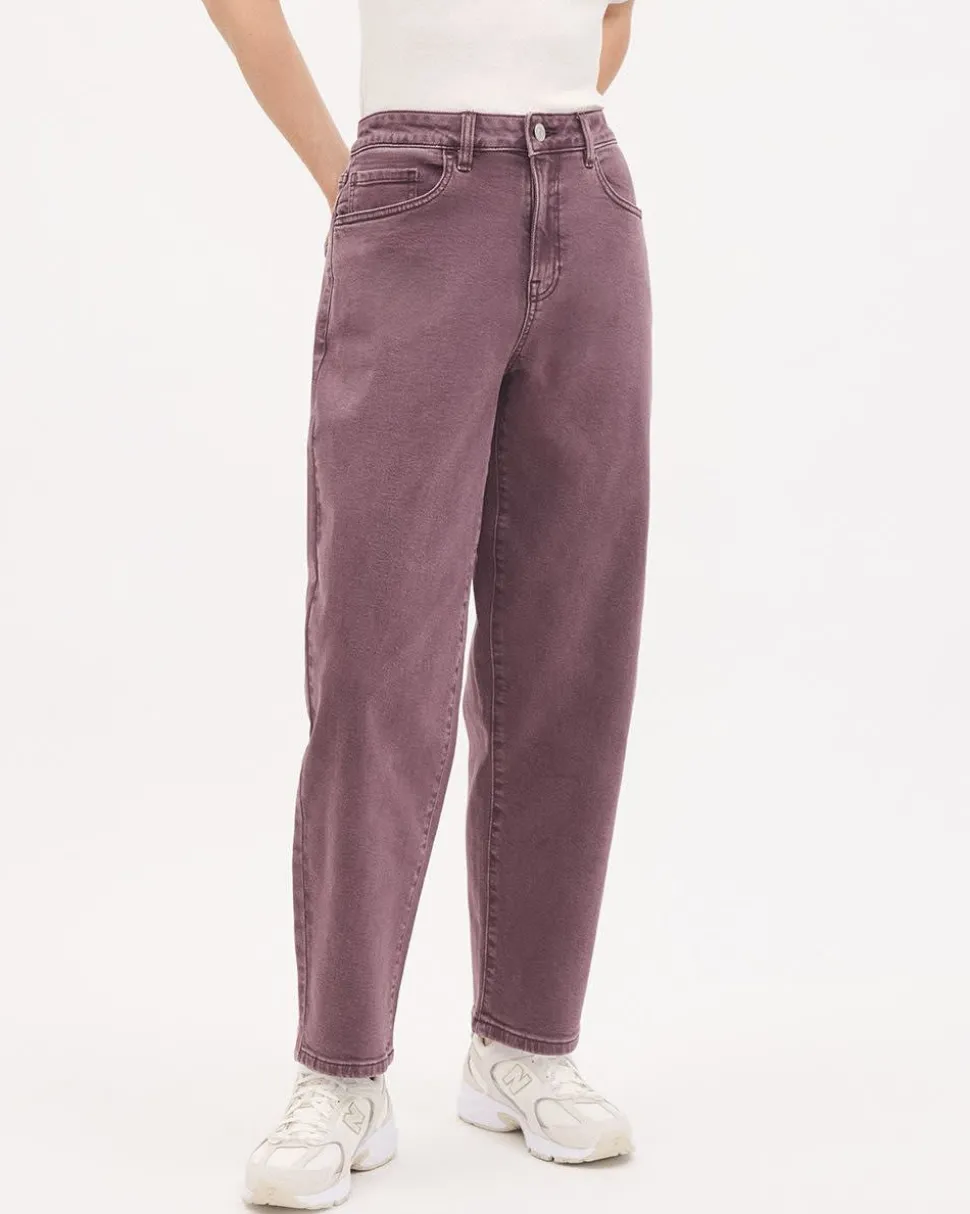 High-Rise Barrel Jeans