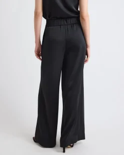 High-Rise Satin Palazzo Pant