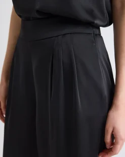 High-Rise Satin Palazzo Pant