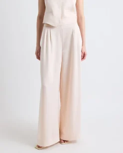 High-Rise Satin Palazzo Pant