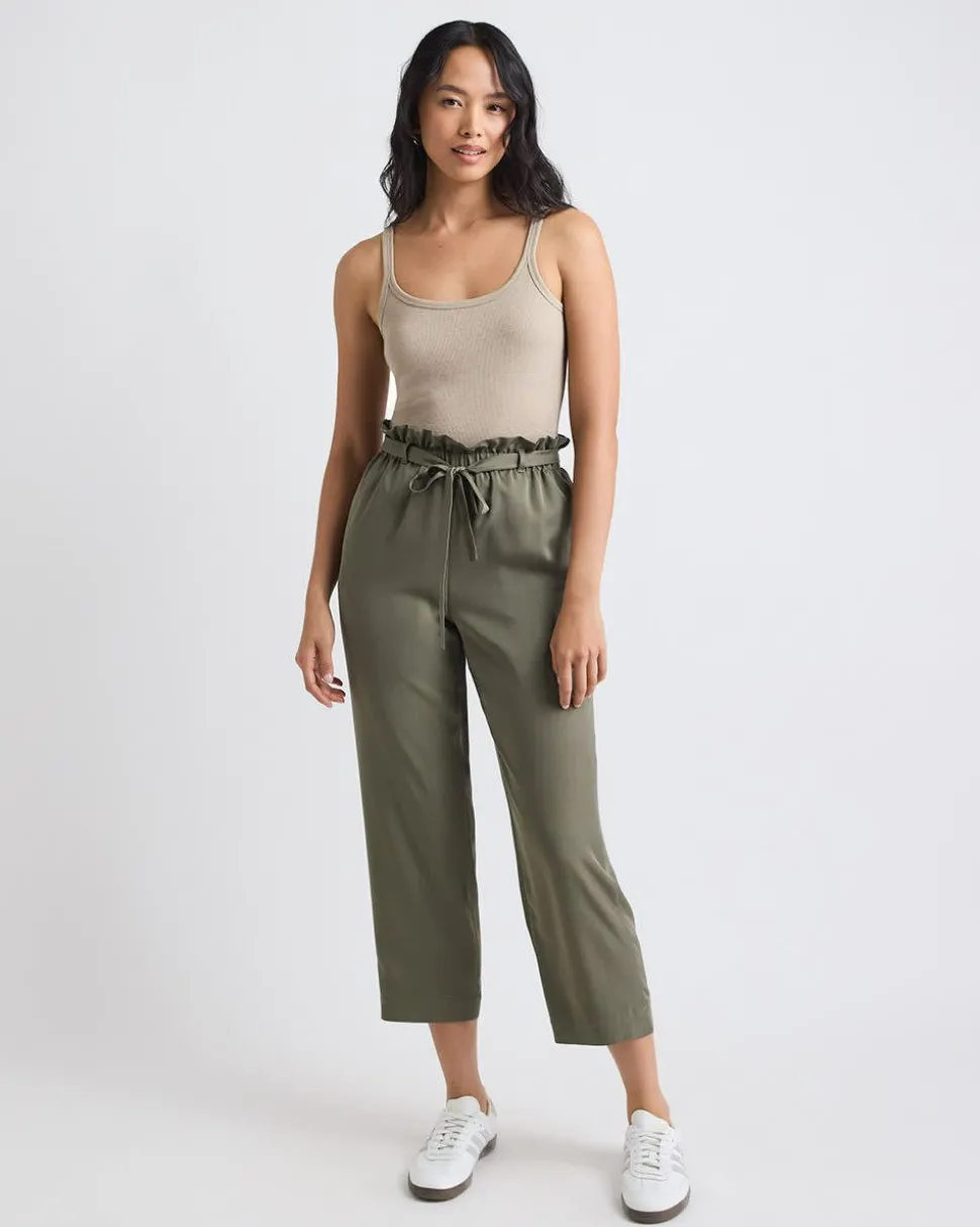 High-Rise Tapered-Leg Ankle Pant