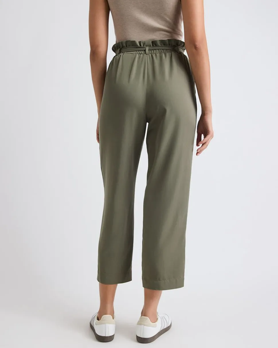 High-Rise Tapered-Leg Ankle Pant