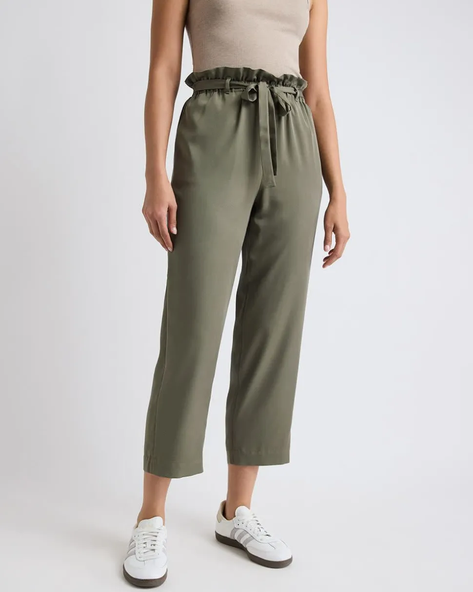 High-Rise Tapered-Leg Ankle Pant