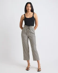 High-Rise Tapered-Leg Ankle Pant