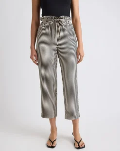 High-Rise Tapered-Leg Ankle Pant