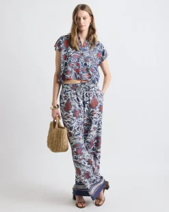 High-Rise Wide-Leg Fluid Pant
