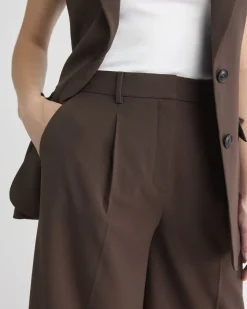 High-Rise Wide-Leg Long Bermuda