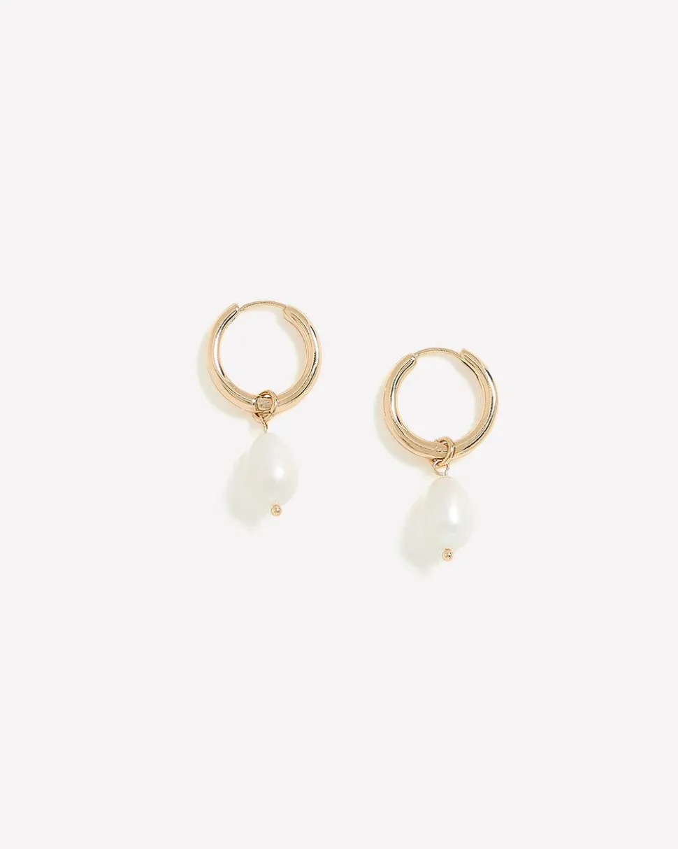 Hoops with Freshwater Pearls