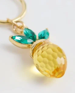 Hoops with Pineapple Pendants