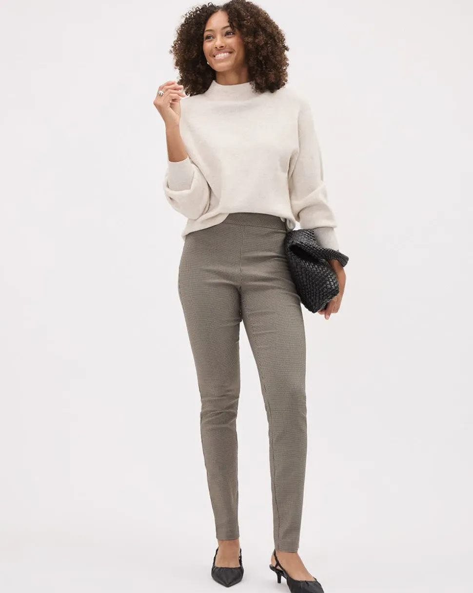 Houndstooth Twill Long City Legging Pant