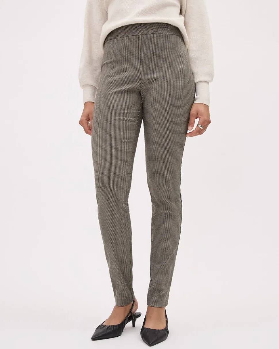 Houndstooth Twill Long City Legging Pant
