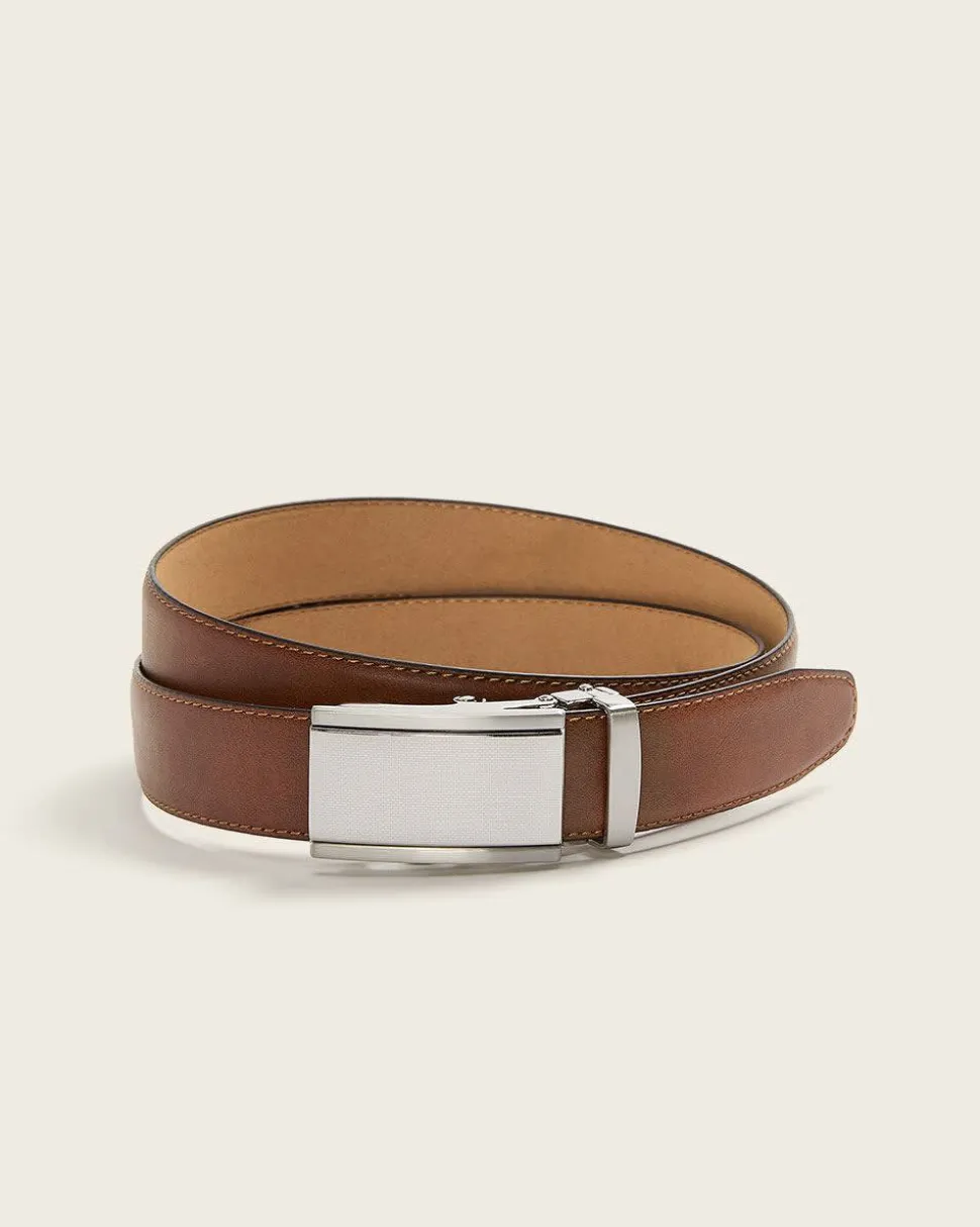 Leather Belt with Automatic Buckle