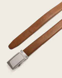 Leather Belt with Automatic Buckle