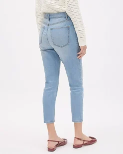 Light Blue High-Rise Cropped Natalie Jegging