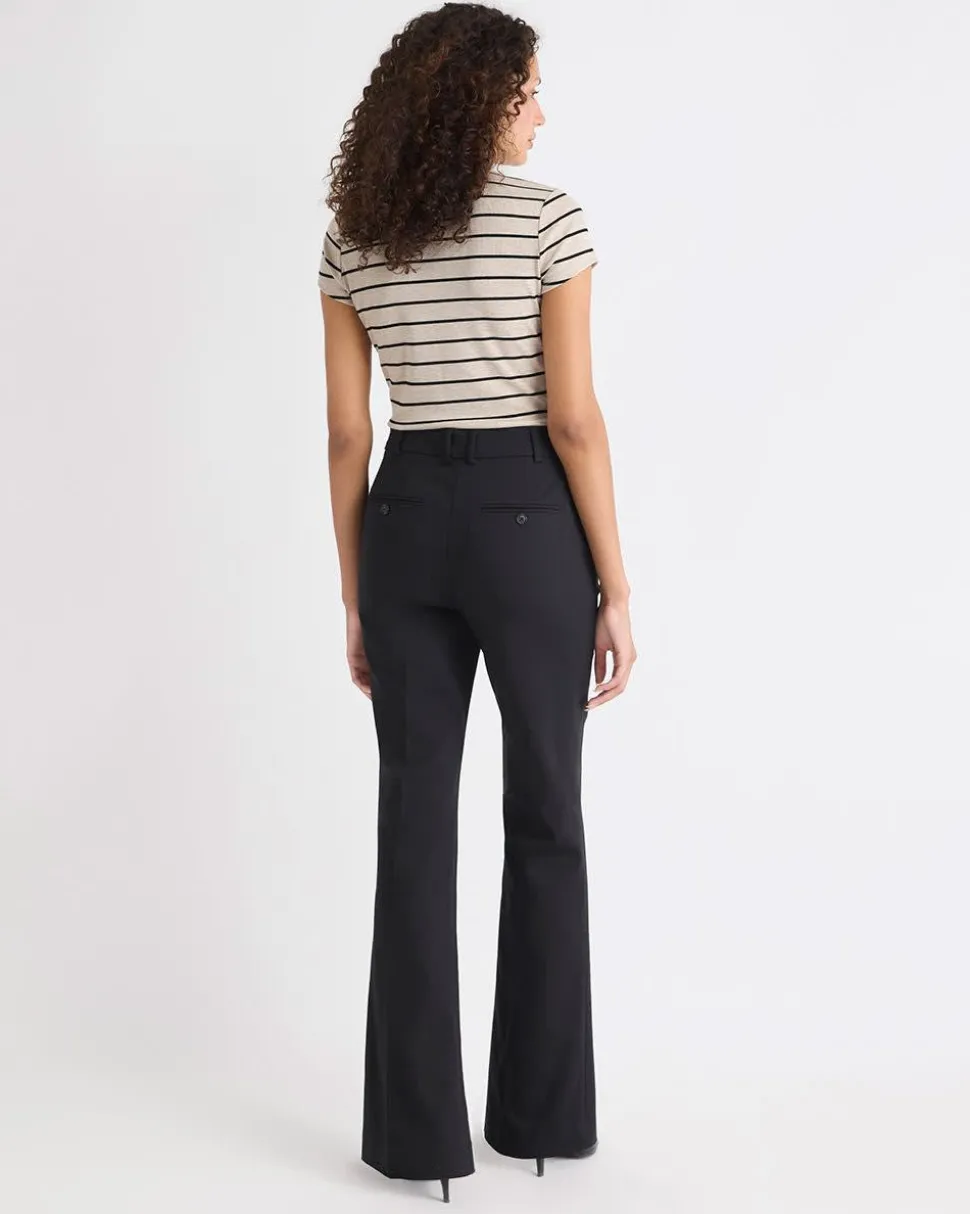 Limitless Black High-Rise Long-Flare-Leg Pant