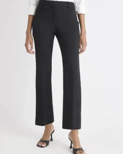 Limitless Black Mid-Rise Flare-Leg Ankle Pant