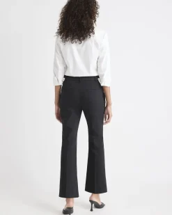 Limitless Black Mid-Rise Flare-Leg Ankle Pant