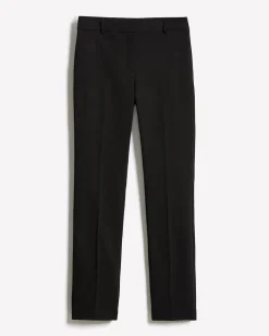Limitless Black Mid-Rise Long Slim-Leg Signature Pant