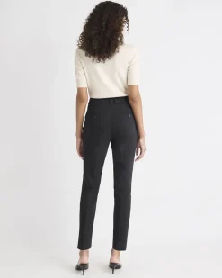 Limitless Black Mid-Rise Slim-Leg Curvy Ankle Pant